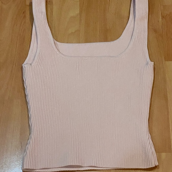 NWOT Aritzia Babaton Pink Sculpt Knit Long Tank XS - Picture 7 of 7